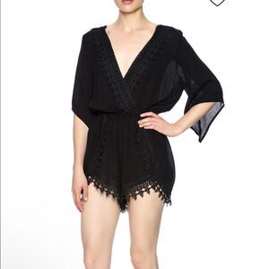2/$20  Ambiance CROCHET TRIM ROMPER